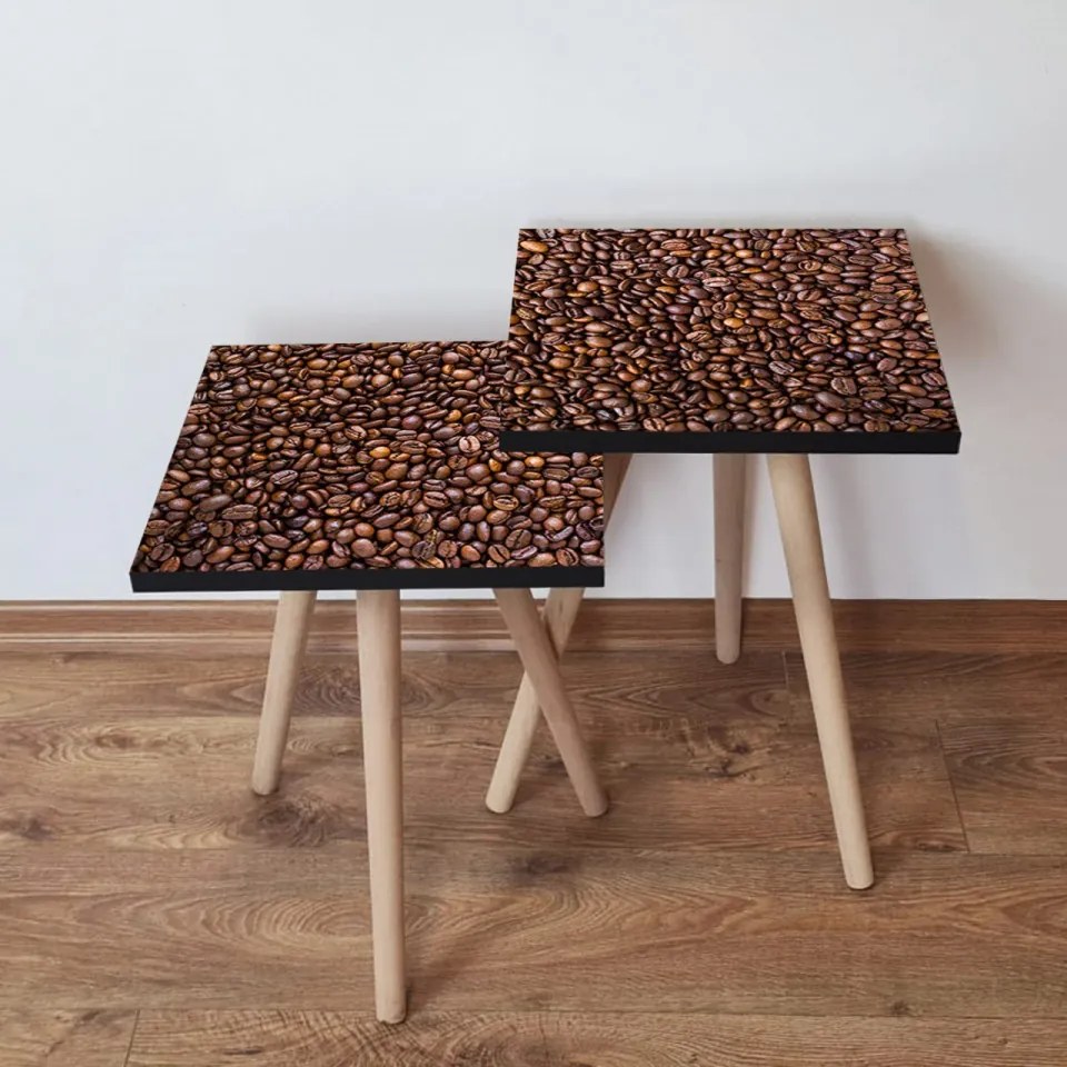 Set 2 Masute Auxiliare 2SHP244, MDF, Maro