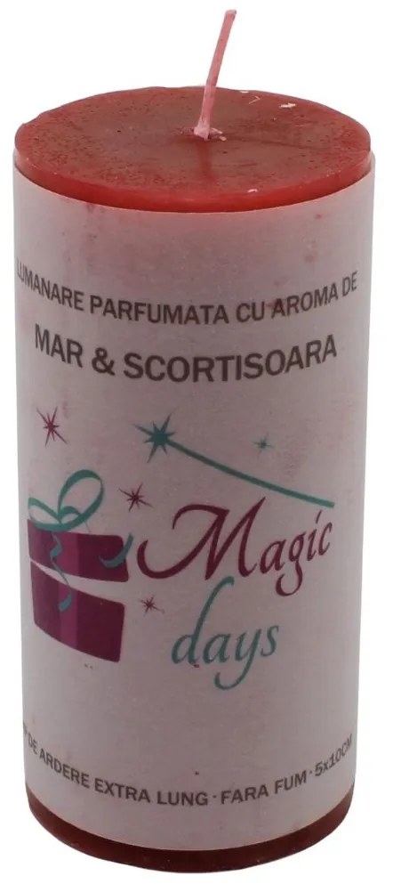 Lumânare parfumată Magic Days măr &amp; scorțișoară 10 cm