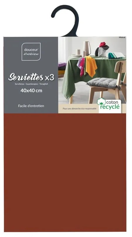 Șervețele 3 buc. 40x40 cm Mistral – douceur d'intérieur