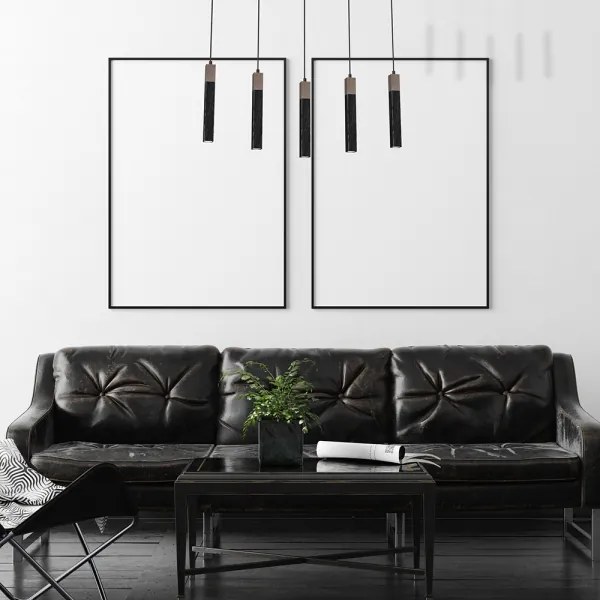 Lustră pe cablu SOLO 5xGU10/MR11/40W/230V negru