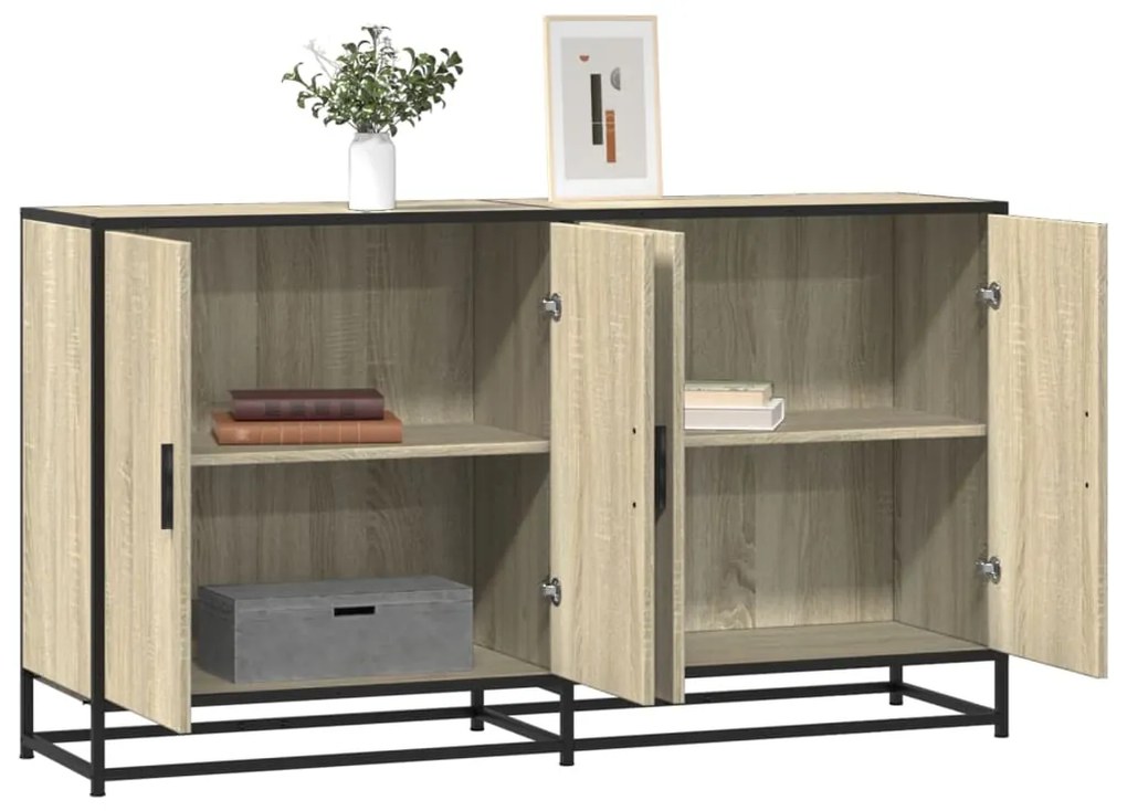 vidaXL Dulap, stejar sonoma, 134x35x76 cm, lemn prelucrat