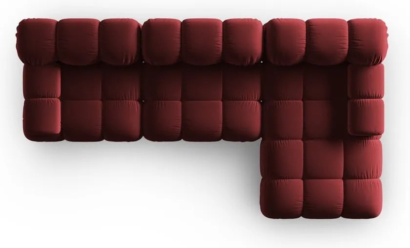 Canapea roșie cu tapițerie din catifea 285 cm Bellis – Micadoni Home