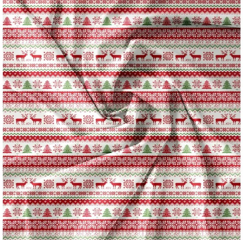 2x lenjerie de pat microfibra alba CHRISTMAS JOY + cearsaf microplus SOFT 180x200 cm alb