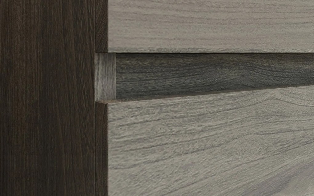 Set Mobilier Baie Suspendat Bello, 120cm Rovere Grigio