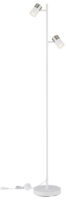 Lampadar cu 2 Spoturi directionabile BRISBON nickel/alb