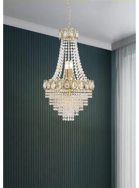 Searchlight 1611-6SB - Candelabru LOUIS PHILLIPE suspendat pe lanț 6xE14/60W/230V