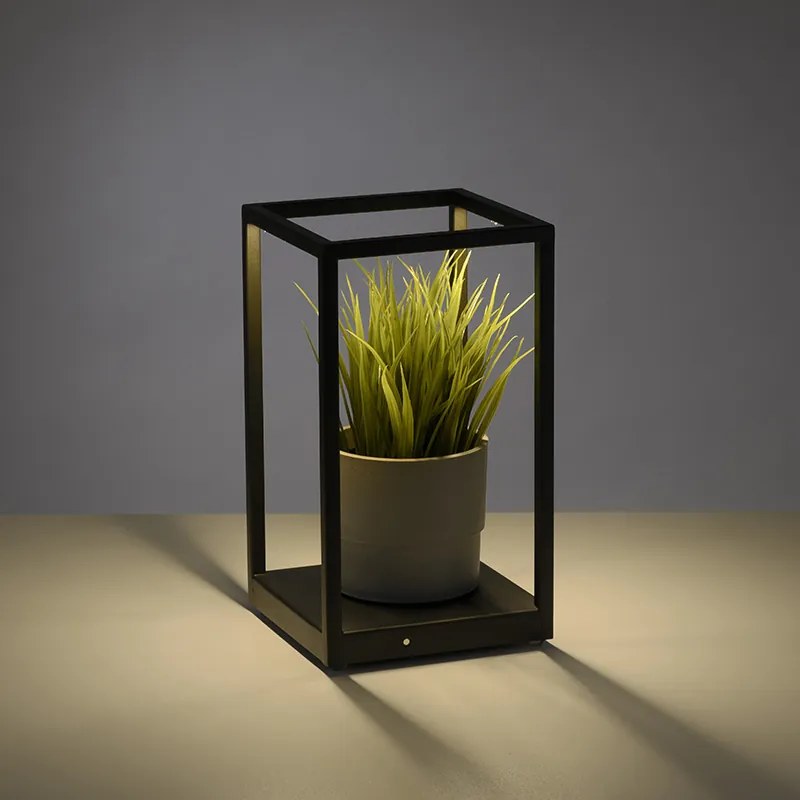 Lampă de masă de design neagră, inclusiv LED cu dimmer tactil - Jitske