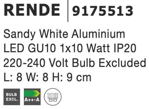 Spot aplicat RENDE alb NVL-9175513
