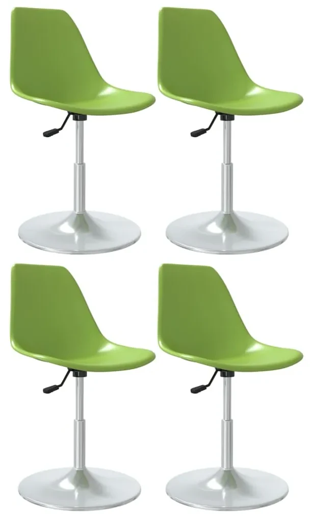 338280 vidaXL Scaune de bucătărie pivotante, 4 buc., verde, PP