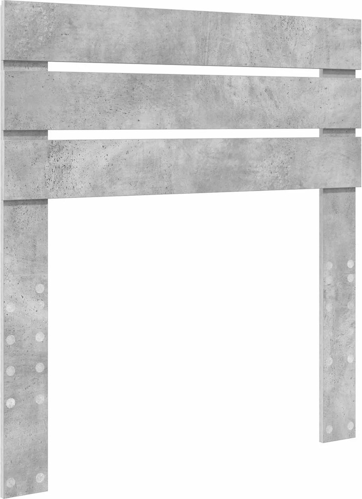 vidaXL Tăblie cap Gri din beton 90 cm Lemn compozit