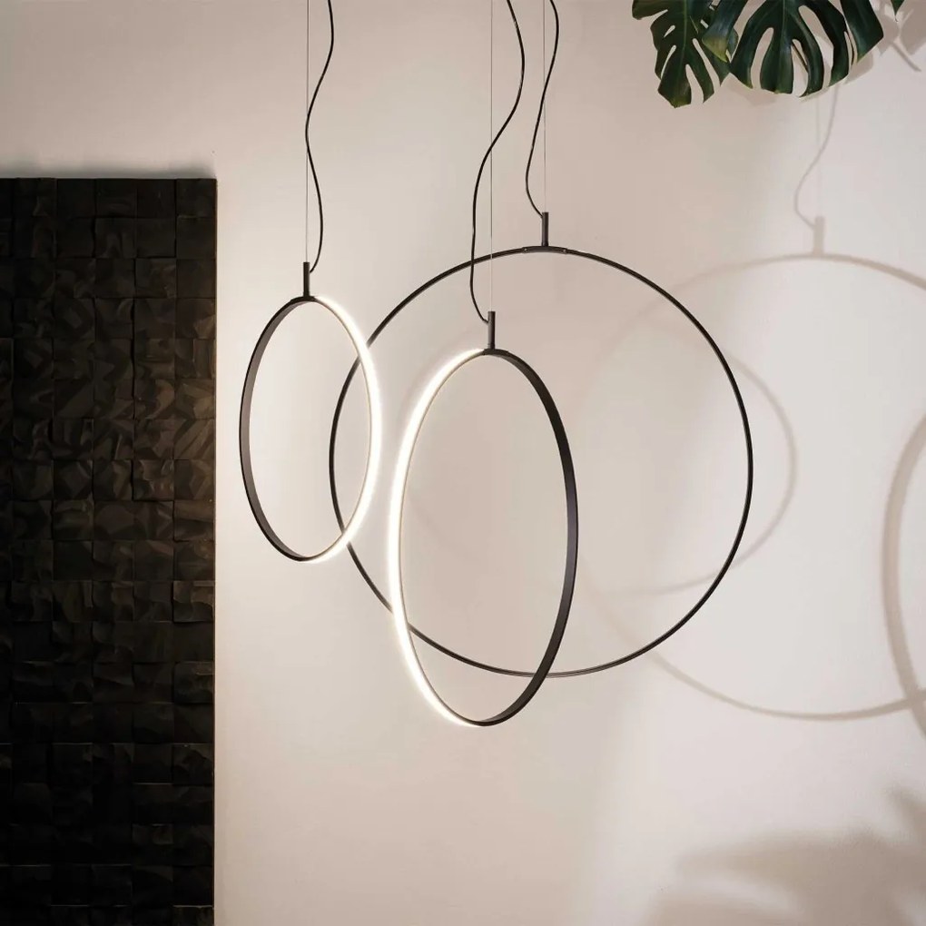 Lustra / Pendul LED suspendata design modern circular Circus sp d74 negra