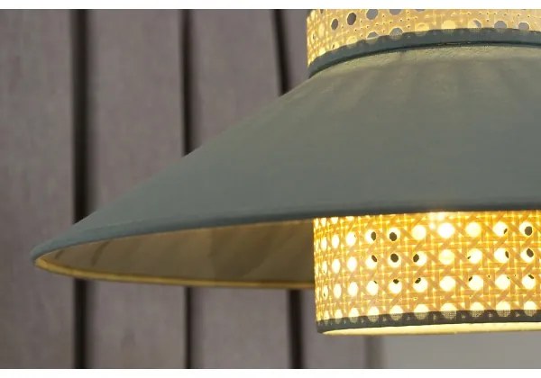 Lustră aplicată RIO Duolla RATTAN 1xE27/15W/230V d. 45 cm verde/ratan