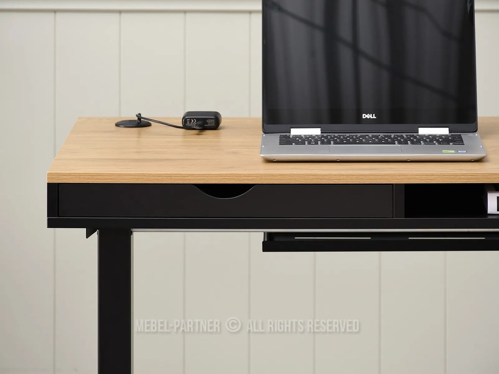 Masă PC Osto 100 (stejar negru + negru). 1109819