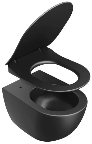 Capac WC Ravak X01795 SoftClose CHROME, negru