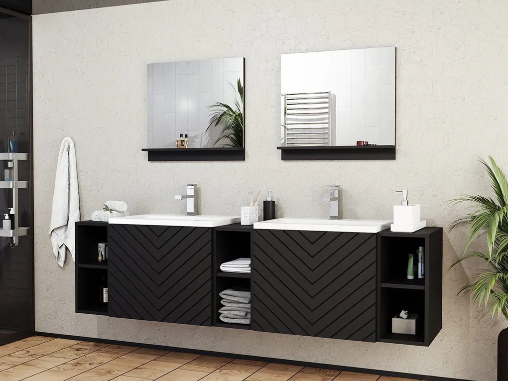 Set mobilier baie Nadalo IV (negru). Promo -17%. 1122705