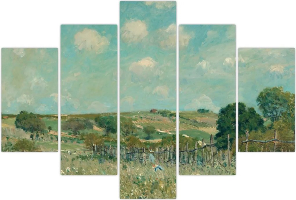 Tablou - Alfred Sisley,  Meadow, reproducere (150x105 cm)
