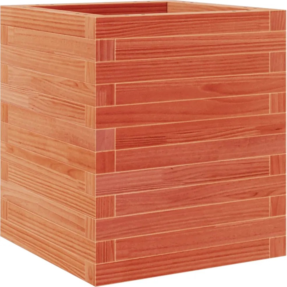 vidaXL Jardinieră de grădină, maro ceruit, 40x40x46 cm, lemn masiv pin