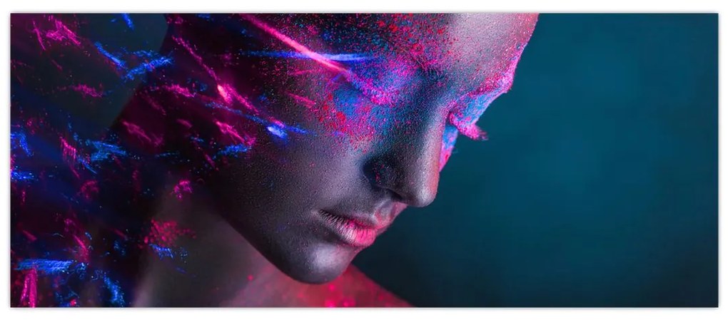 Tablou strălucitor a femeii (120x50 cm)