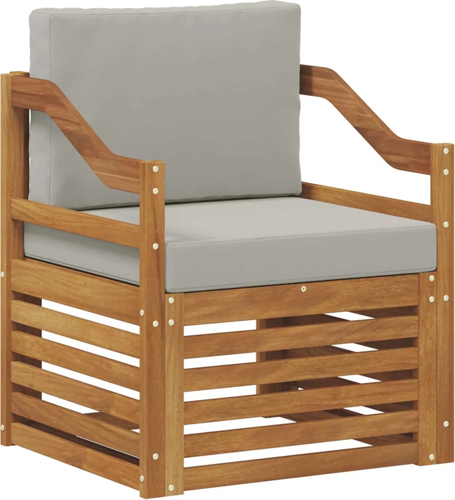 vidaXL Set de canapele de exterior cu pernă natural 67 x 63 x 73 cm