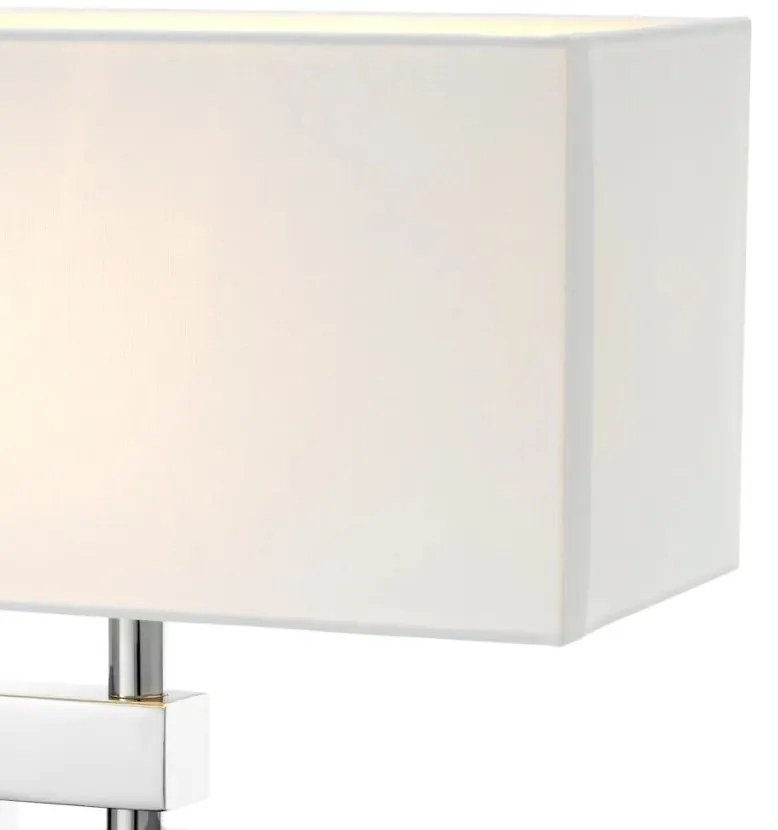 Veioza, lampa de masa LUX, finisaj nickel, H-64cm, Leroux 107567 HZ