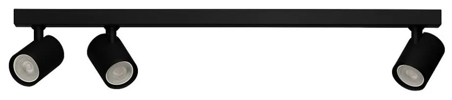 Plafoniera liniara neagra cu 3 spoturi EXO 3, 70cm