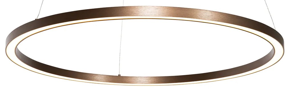 Lampă suspendată bronz 80 cm incl. LED cu 3 trepte de intensitate luminoasă - Girello