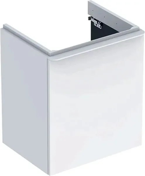 Dulap baza pentru lavoar suspendat Geberit Smyle Square alb 1 usa opritor stanga 54 cm