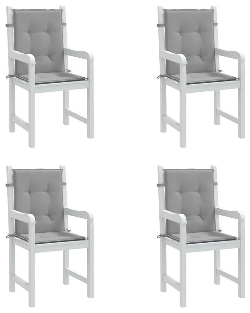 Perne scaun de gradina, 4 buc., gri, 100x50x3 cm 4, Gri, 100 x 50 x 3 cm