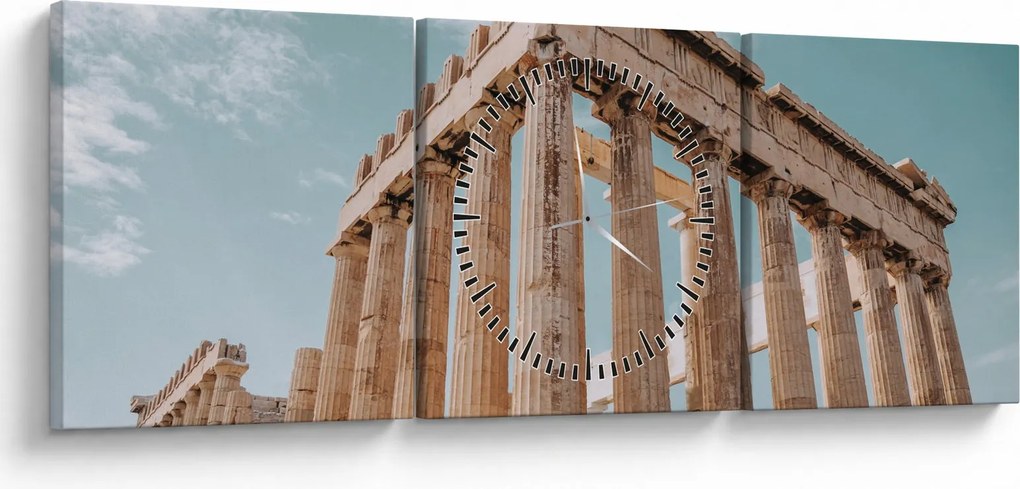 Tablou - Akropolis antic (cu ceas) (90x30 cm)