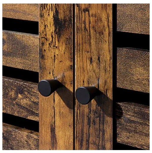 Dulap de depozitare pentru chiuveta, Vasagle, 2 usi, Maro Rustic, 60 x 30 x 63 cm
