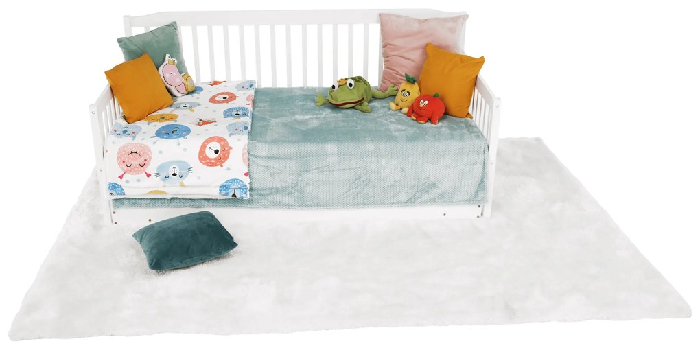 Pat extensibil pentru copii 90 cm Pazzan (alb) (cu somieră). 1034667