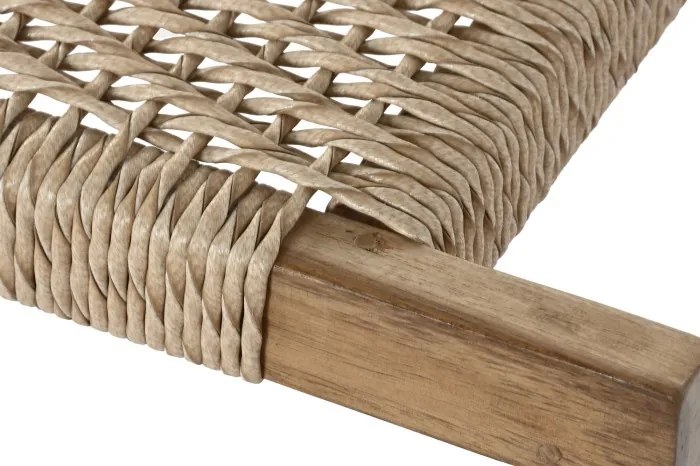 Bancheta din lemn de tec si fibre naturale, " Wall "