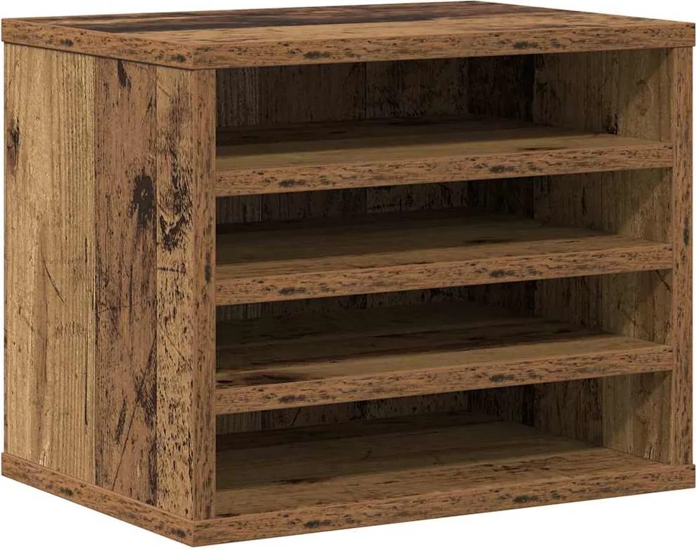 vidaXL Organizator Birou Lemn vechi 36 x 26 x 29,5 cm Lemn compozit
