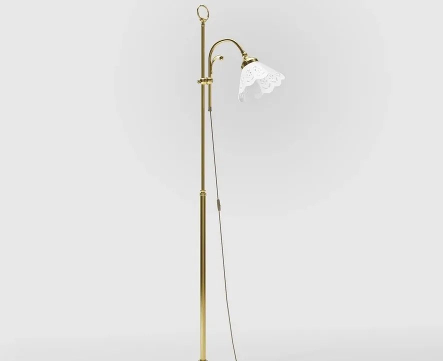 Lampadar din alama si abajur ceramic Zefira