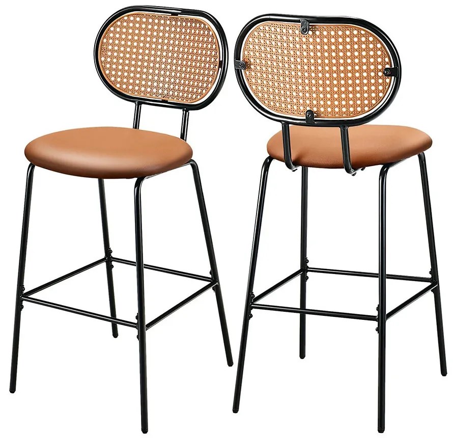 Set de 2 scaune bar maro