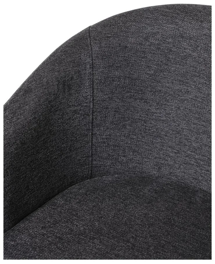 Scaun de sufragerie gri închis cu cotiere tapițat Easton – Unique Furniture