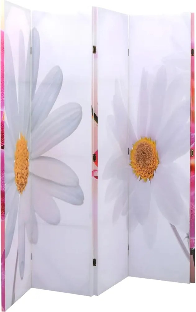 vidaXL Paravan de cameră pliabil, 200 x 170 cm, flori
