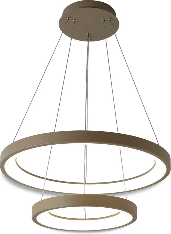 BRILAGI - Lustră LED dimabilă suspendată pe cablu FALCON SLIM LED/68W/230V Ø 50 cm bej + telecomandă
