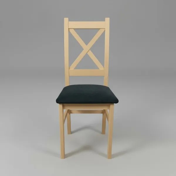 Scaun de sufragerie NATE stejar sonoma/negru