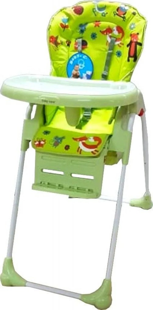 Scaun de masa pentru copii si bebe Baby Care™ CC reglabil in 3 trepte,pliabil, centura de siguranta, sezut comfortabil, masuta detasabila, pozitie
