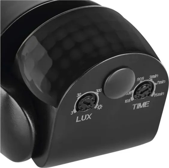 Senzor exterior PIR pentru mișcare și amurg 1200W/230V IP65 negru