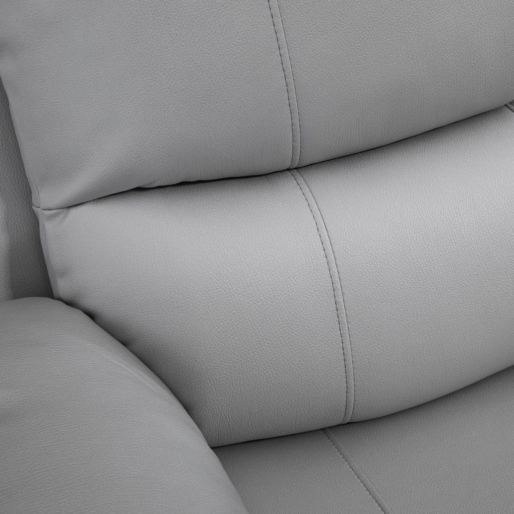 HOMCOM Relaxsessel, fotoliu de întindere, spătar reglabil, rotativ, funcție de balansare, cu suport pentru picioare, oțel, gri, 93 x 100 x 98Îcm | Aosom Romania
