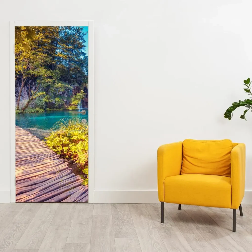 Fototapeta pentru ușă - lacul Plitvice (95x205cm)