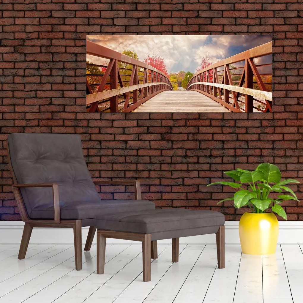 Tablou - pod din lemn (120x50 cm)