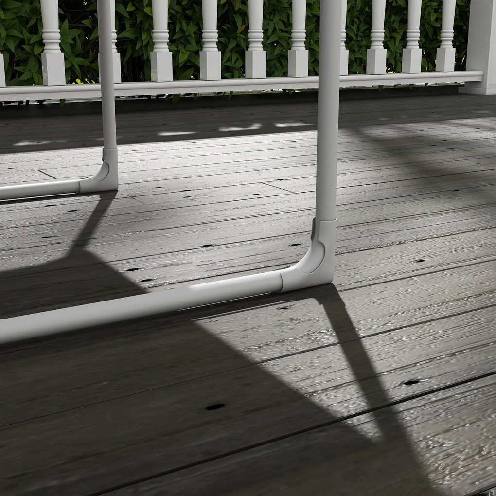 Outsunny Fotoliu de grădină fauteuil de exterior cu pernă cadru din oțel pentru balcon, terasă, grădină bej | Aosom Romania