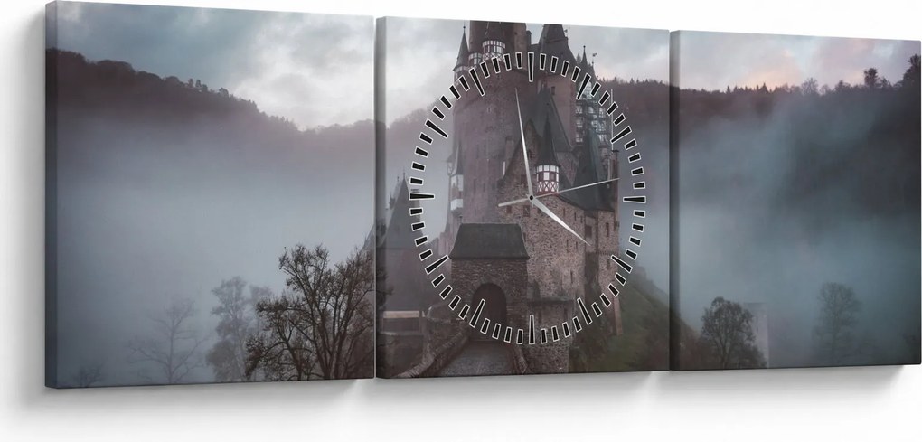 Tablou - Eltz Castle, Germania (cu ceas) (90x30 cm)
