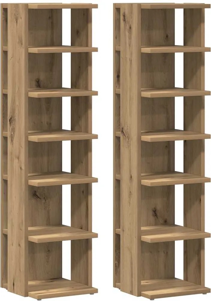vidaXL Pantofare 2 buc. stejar artizanal, 28x27x102 cm, lemn prelucrat