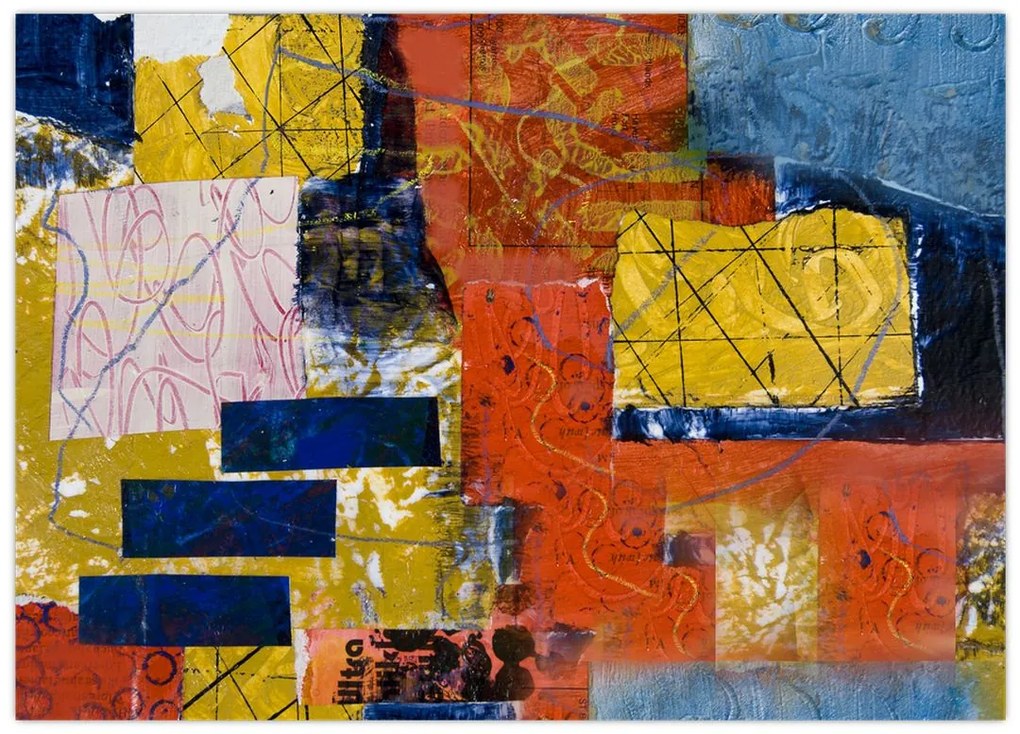 Tablou pe sticlă - Abstract (70x50 cm)