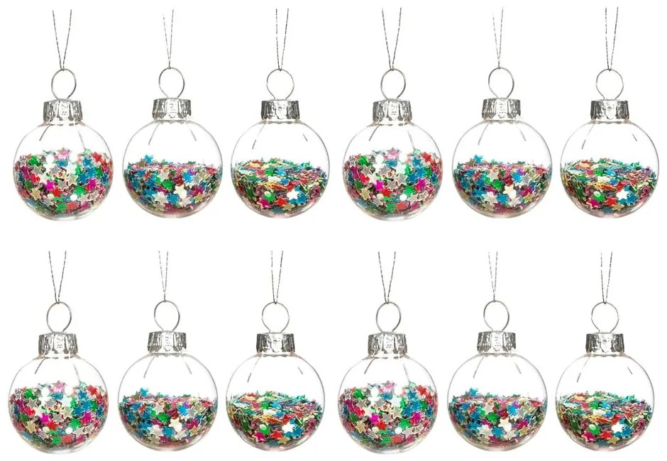 Ornamente de Crăciun 12 buc. din sticlă Disco Stars Mini – Sass &amp; Belle