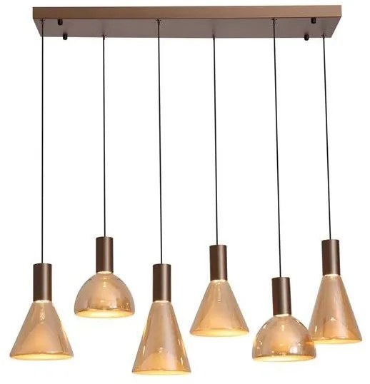 Lustra cu 6 pendule LED Cannes